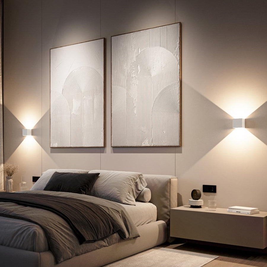 LED Wall Light with Adjustable Light Flaps for Indoor and Outdoor Use