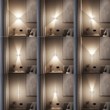 LED Wall Light with Adjustable Light Flaps for Indoor and Outdoor Use