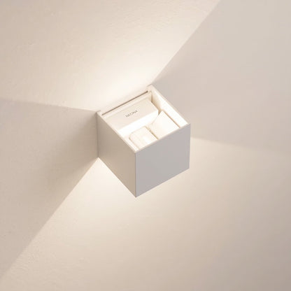 LED Wall Light with Adjustable Light Flaps for Indoor and Outdoor Use