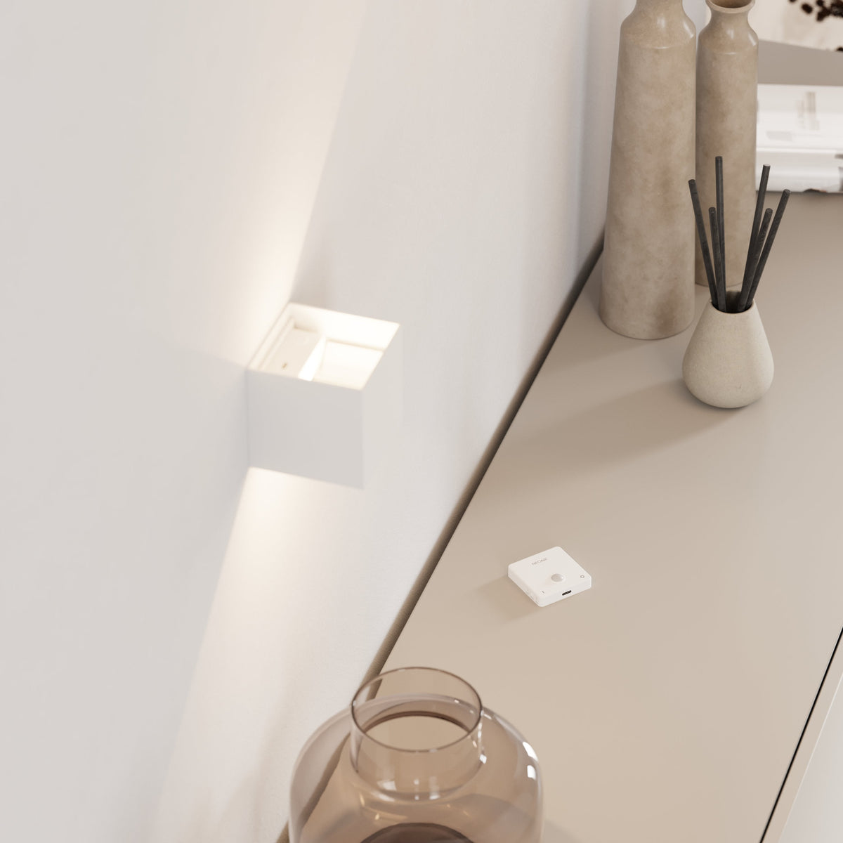 LED Wall Light with Adjustable Light Flaps for Indoor and Outdoor Use