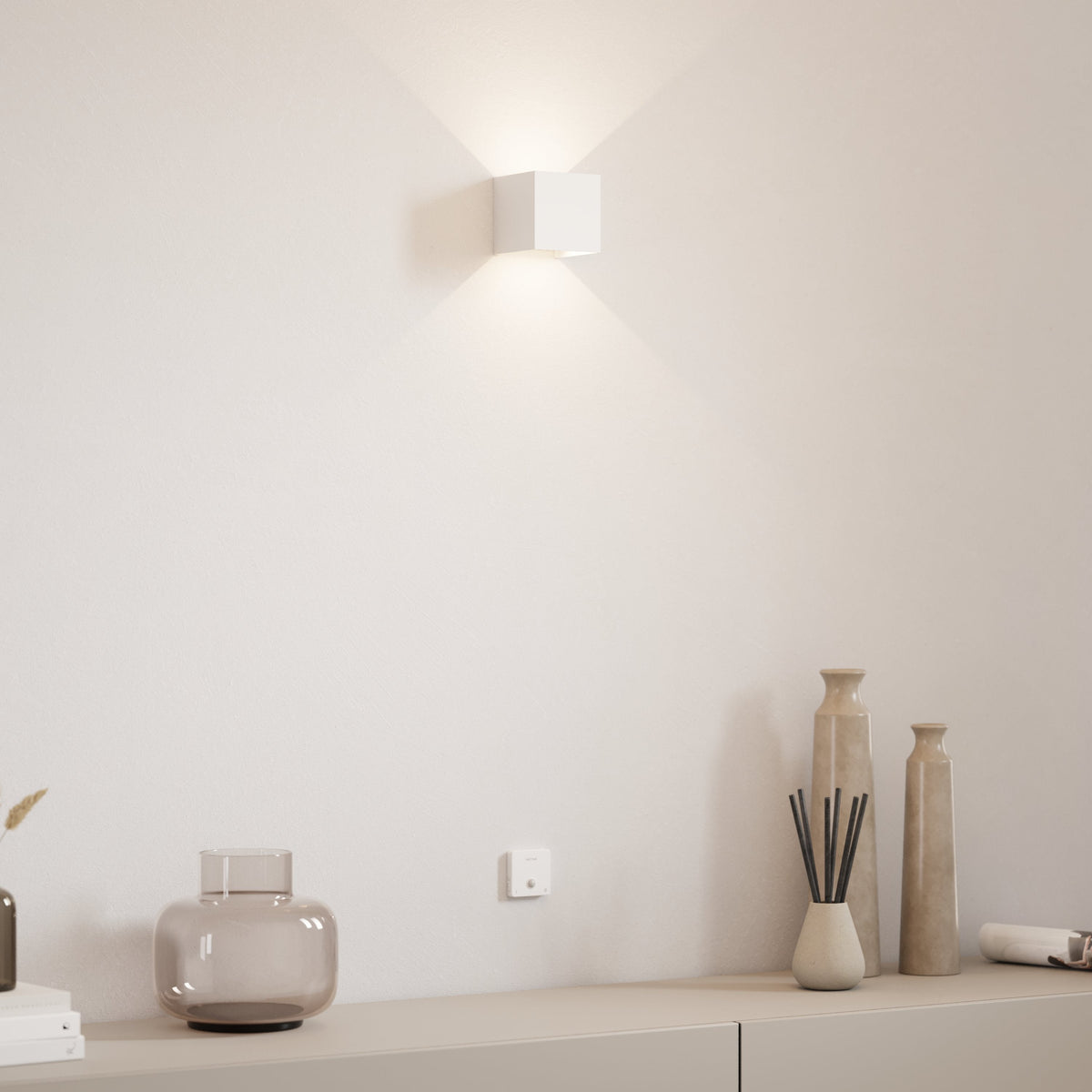 LED Wall Light with Adjustable Light Flaps for Indoor and Outdoor Use