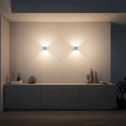 LED Wall Light with Adjustable Light Flaps for Indoor and Outdoor Use