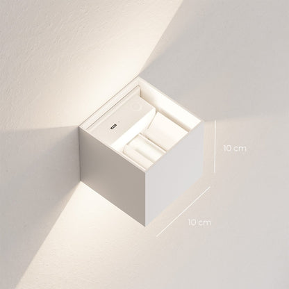 LED Wall Light with Adjustable Light Flaps for Indoor and Outdoor Use