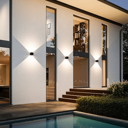 LED Wall Light with Adjustable Light Flaps for Indoor and Outdoor Use
