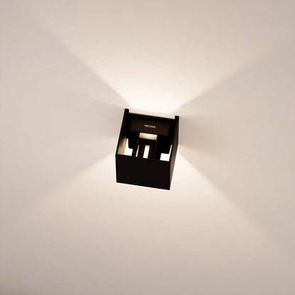 LED Wall Light with Adjustable Light Flaps for Indoor and Outdoor Use