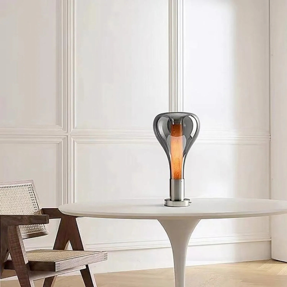 Lava Table Lamp with Dynamic LED Light and Artistic Glass Design