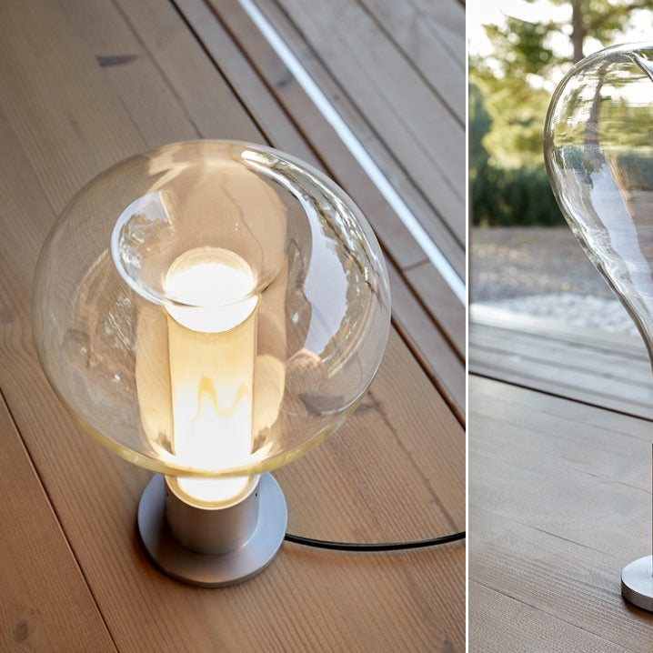 Lava Table Lamp with Dynamic LED Light and Artistic Glass Design