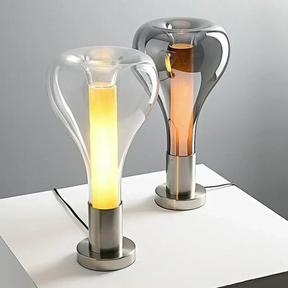 Lava Table Lamp with Dynamic LED Light and Artistic Glass Design