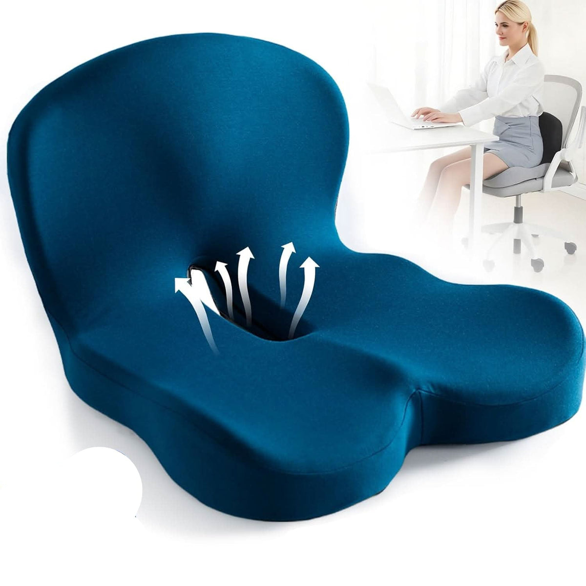 Memory Foam Chair Cushion for Comfortable Extended Sitting