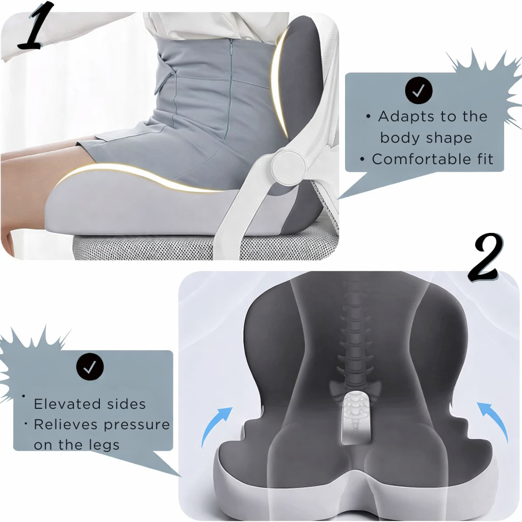 Memory Foam Chair Cushion for Comfortable Extended Sitting