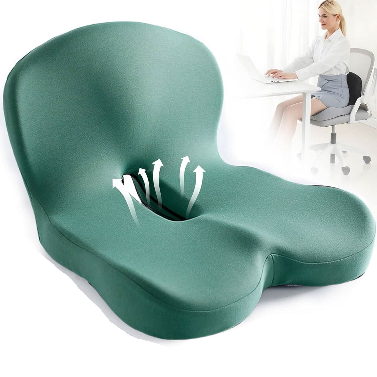 Memory Foam Chair Cushion for Comfortable Extended Sitting