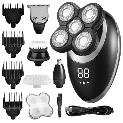 Men's 4D Electric Shaver | Waterproof Wireless Trimmer for Face, Head & Body