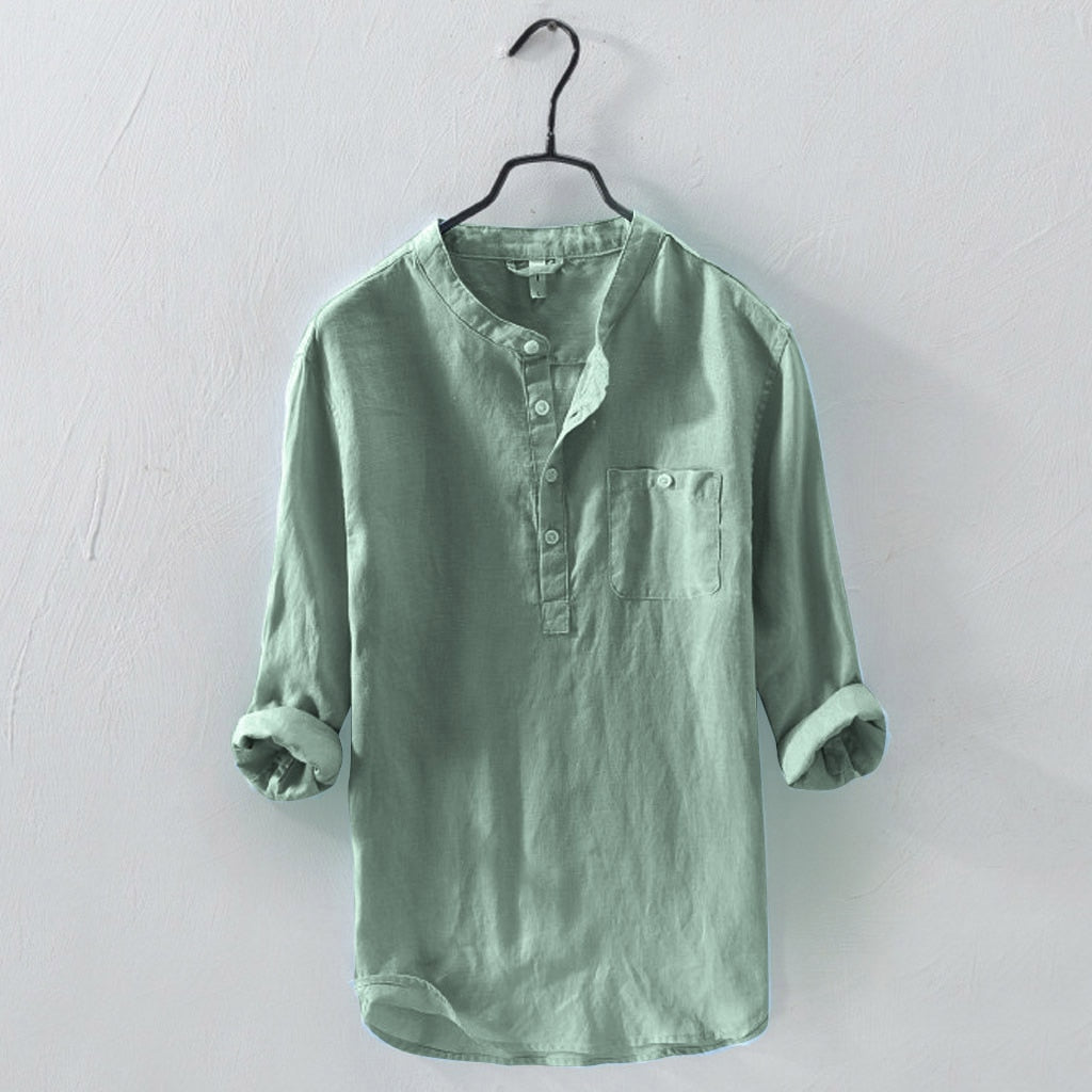 Lex Linen Shirt for Men | Breathable Casual Button Shirt