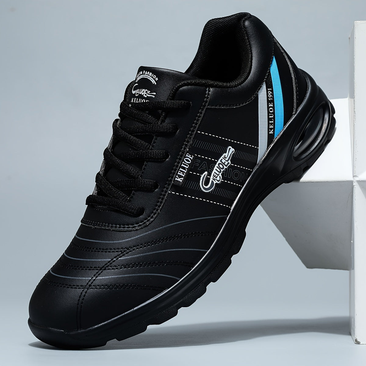 Men's Low Profile Lace Up Trainers with Cushioned Insole