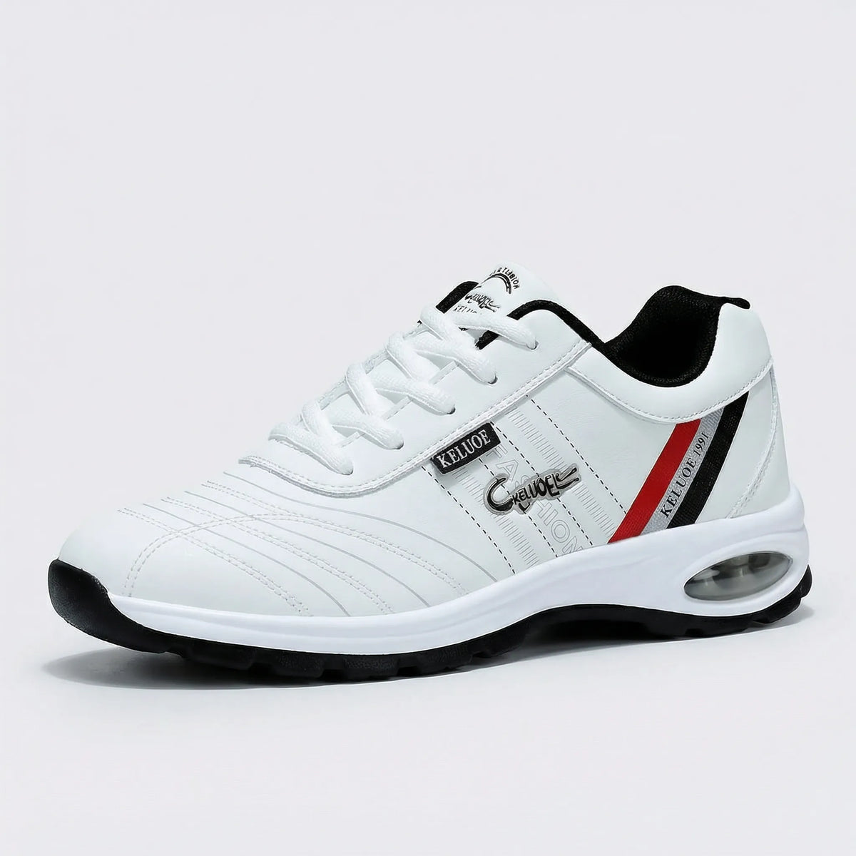 Men's Low Profile Lace Up Trainers with Cushioned Insole