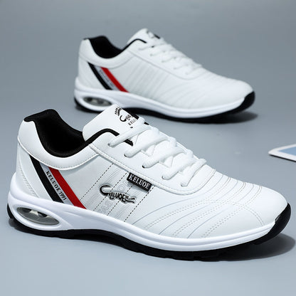 Men's Low Profile Lace Up Trainers with Cushioned Insole