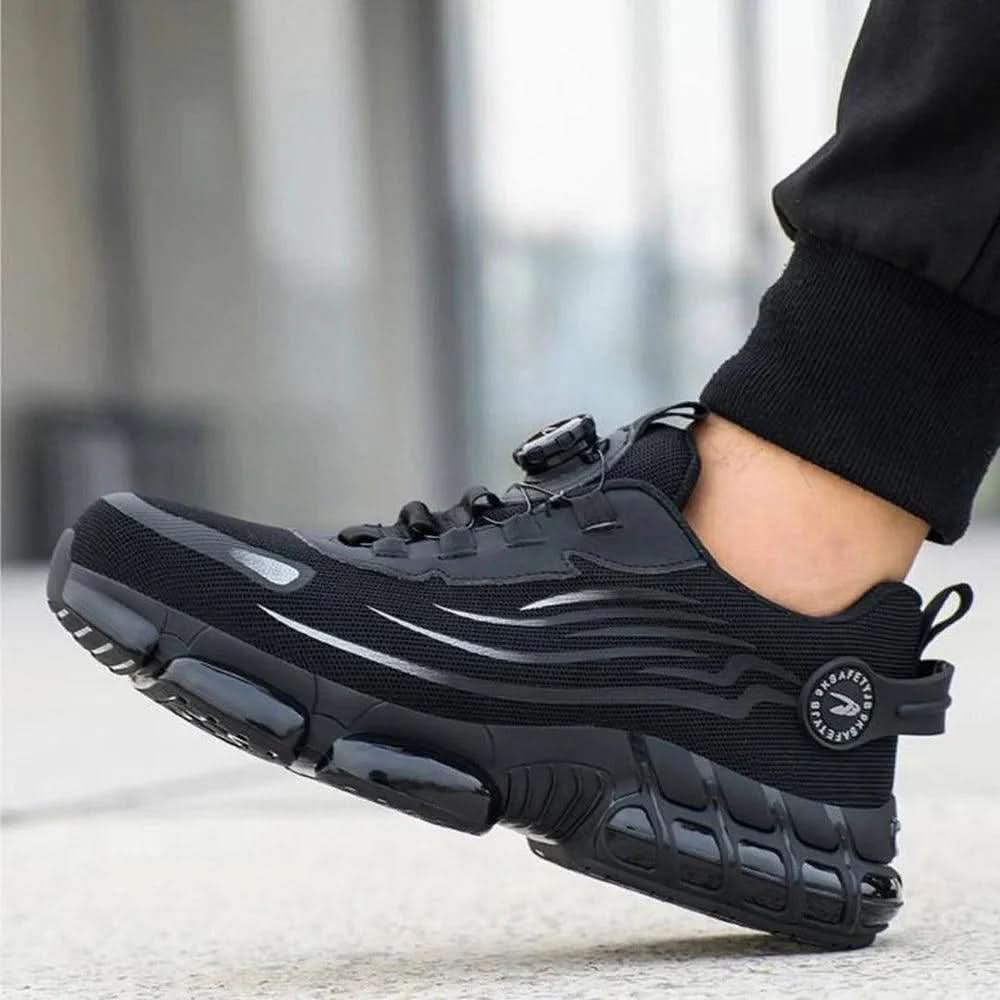Men’s Work Shoes with Slip-Resistant Sole and Wide Forefoot