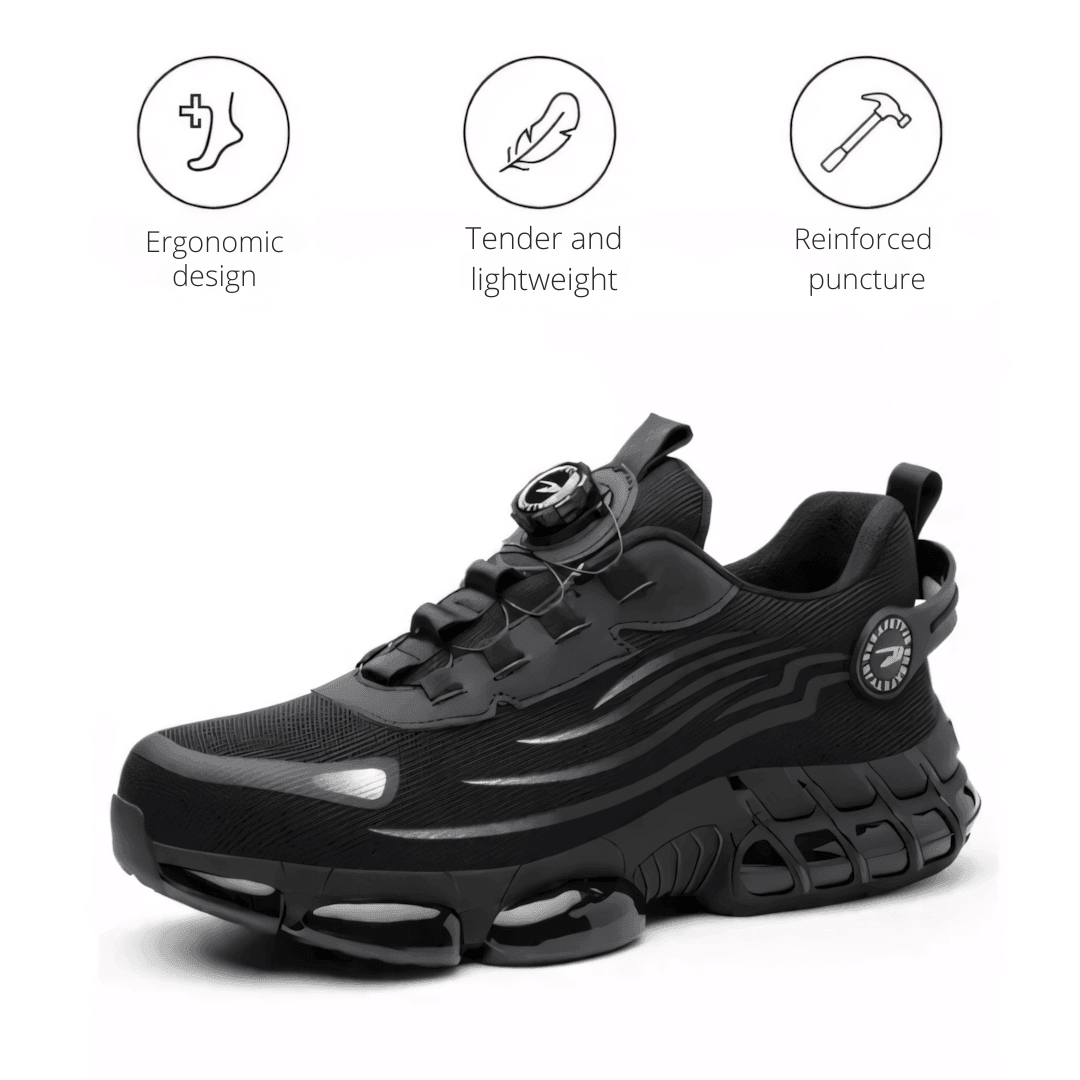 Men’s Work Shoes with Slip-Resistant Sole and Wide Forefoot