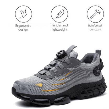 Men’s Work Shoes with Slip-Resistant Sole and Wide Forefoot