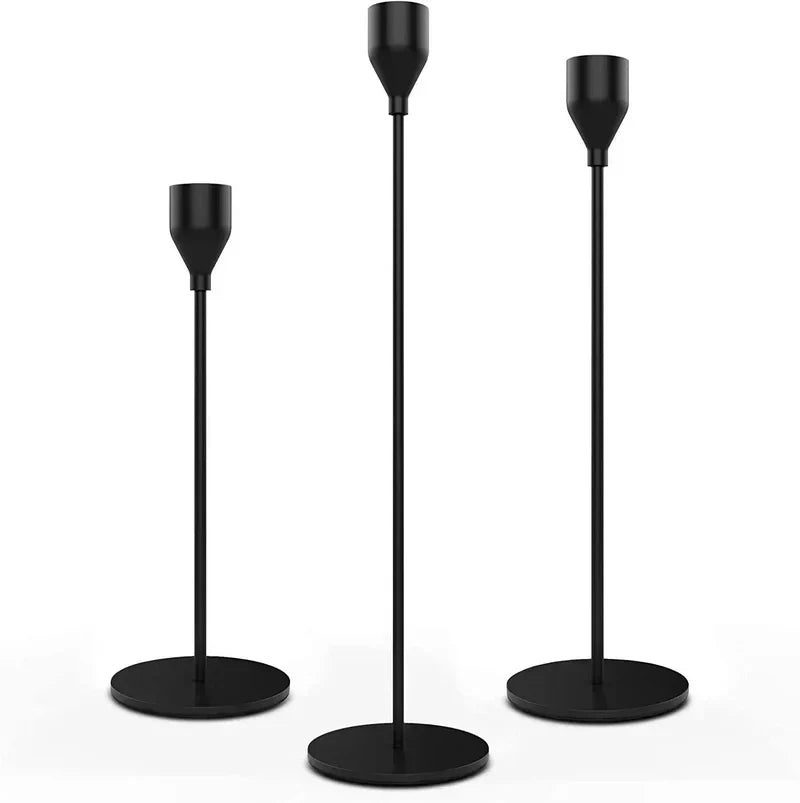 Metal Candle Holders with Gold Finish for Elegant Table Decor