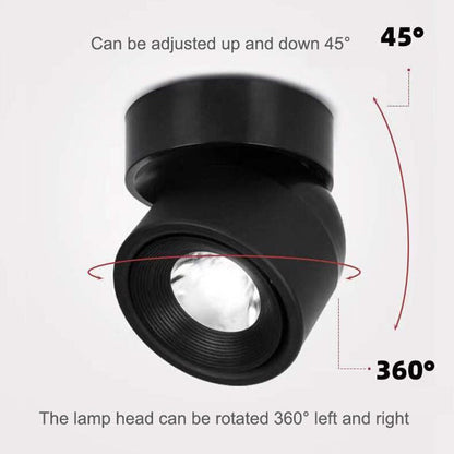 Minimalist LED Spotlight with Adjustable 340° Light Direction