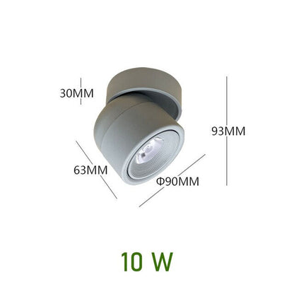 Minimalist LED Spotlight with Adjustable 340° Light Direction