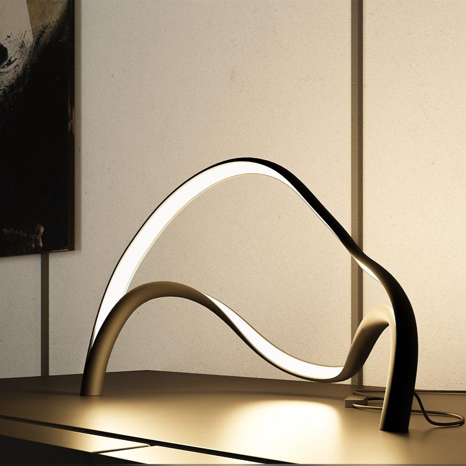 Minimalist LED Table Lamp with Matte Finish and Warm White Light