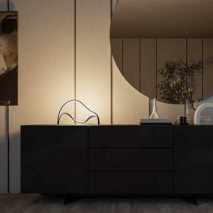 Minimalist LED Table Lamp with Matte Finish and Warm White Light