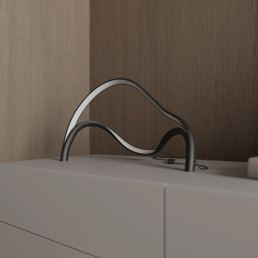 Minimalist LED Table Lamp with Matte Finish and Warm White Light
