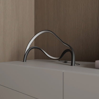 Minimalist LED Table Lamp with Matte Finish and Warm White Light