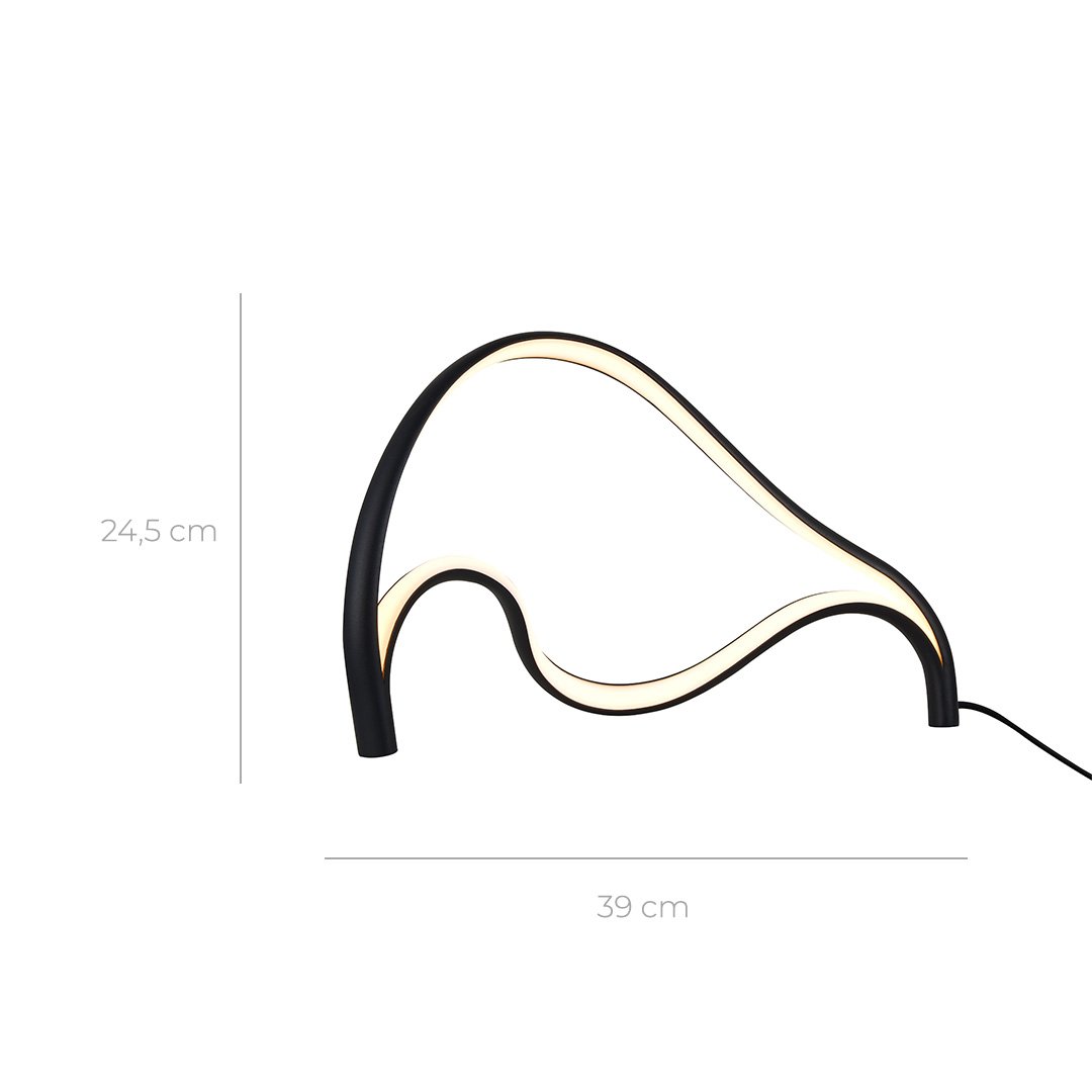 Minimalist LED Table Lamp with Matte Finish and Warm White Light