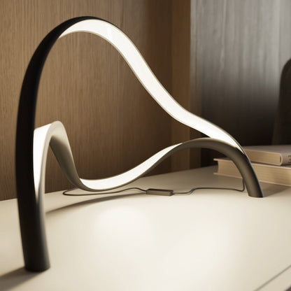 Minimalist LED Table Lamp with Matte Finish and Warm White Light
