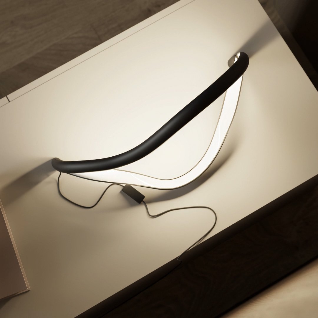 Minimalist LED Table Lamp with Matte Finish and Warm White Light