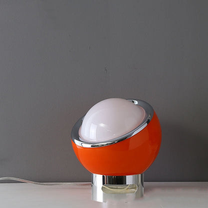 Minimalist Opal Glass Table Lamp with Stainless Steel Base