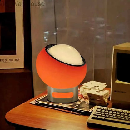 Minimalist Opal Glass Table Lamp with Stainless Steel Base