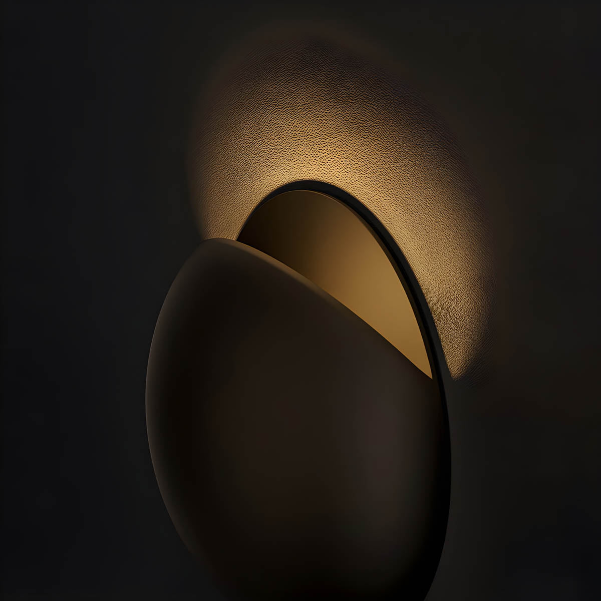Minimalist Pebble-Inspired LED Wall Lamp with Warm White Light