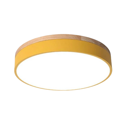 Minimalist Scandinavian Ceiling Light with Natural Wood and Metal Accents