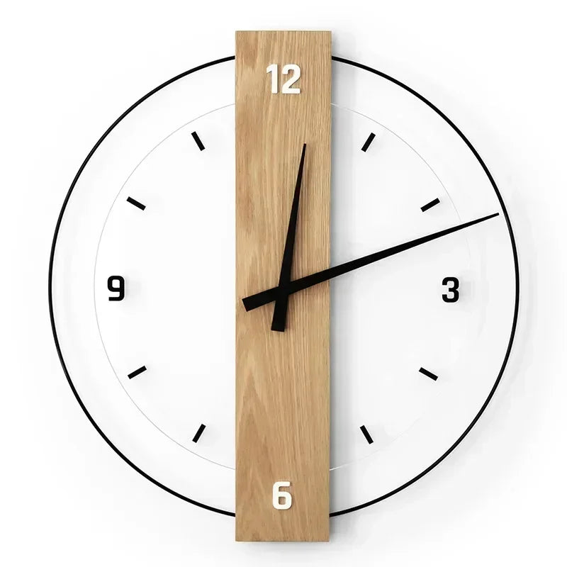Minimalist Wooden Silent Wall Clock