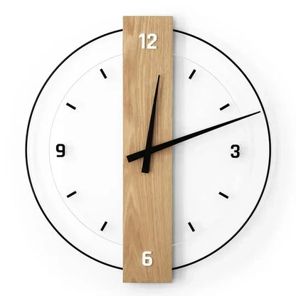 Minimalist Wooden Silent Wall Clock