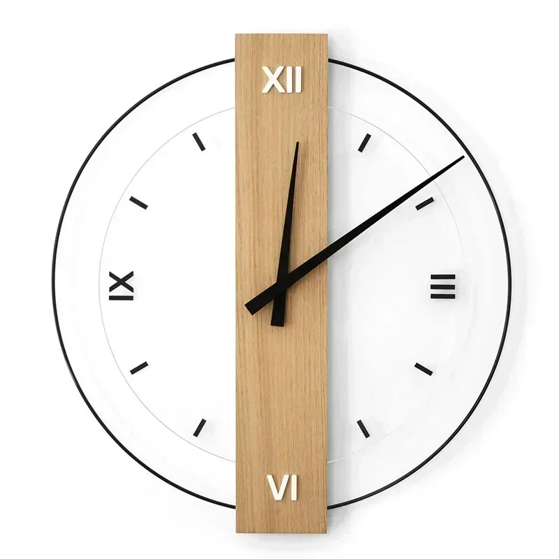 Minimalist Wooden Silent Wall Clock