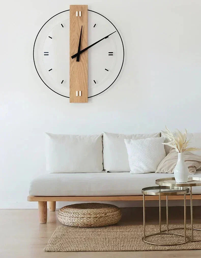 Minimalist Wooden Silent Wall Clock
