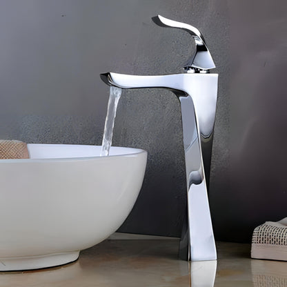 Modern Basin Tap with Twisted Design and Single-Lever Control