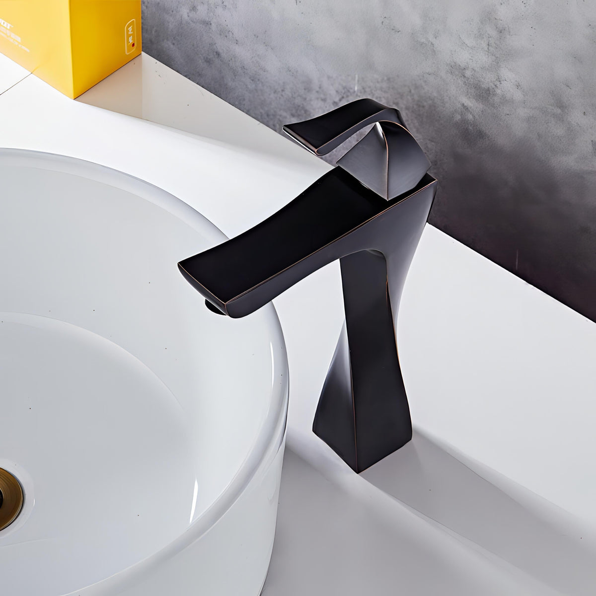 Modern Basin Tap with Twisted Design and Single-Lever Control