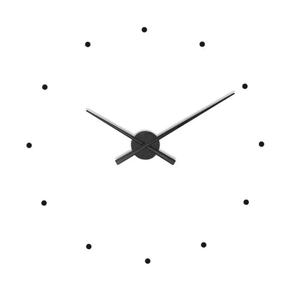 Modern Wall Clock - Black Quartz Metal & Plastic Decorative Clock