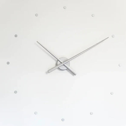 Modern Wall Clock - Black Quartz Metal & Plastic Decorative Clock