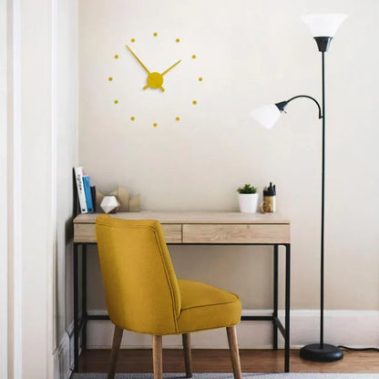 Modern Wall Clock - Black Quartz Metal & Plastic Decorative Clock