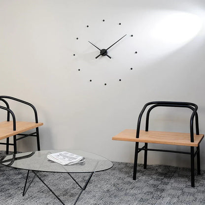 Modern Wall Clock - Black Quartz Metal & Plastic Decorative Clock
