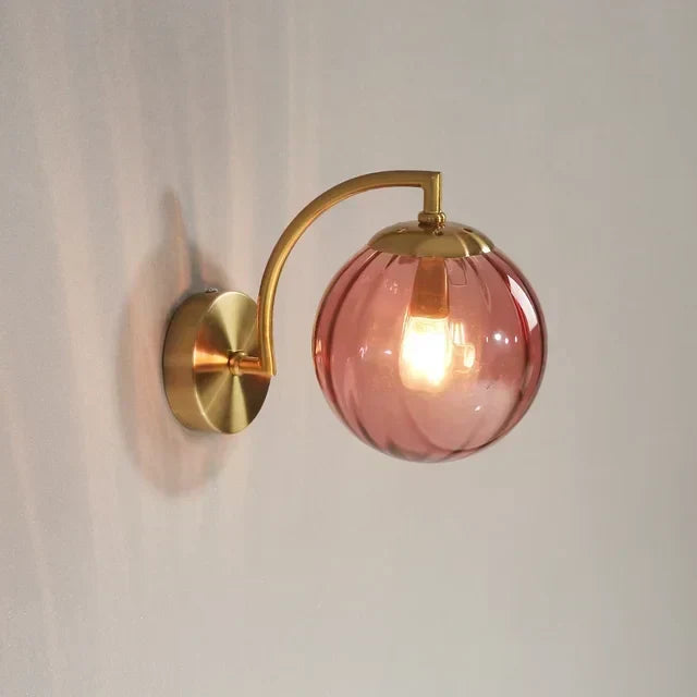 Modern Glass Wall Light - Integrated LED Warm White Interior Lamp