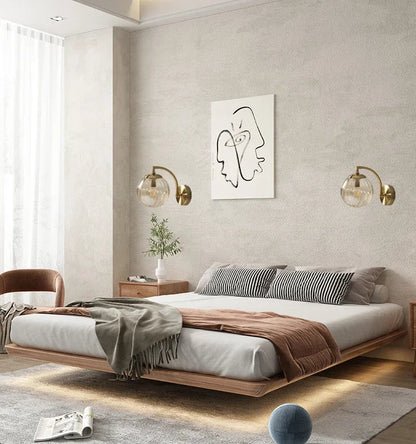 Modern Glass Wall Light - Integrated LED Warm White Interior Lamp