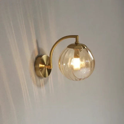 Modern Glass Wall Light - Integrated LED Warm White Interior Lamp